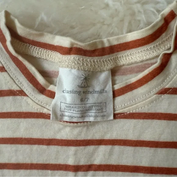 Chasing Windmills Wool Thermals in Cream and Sedona Stripe - Picture 6 of 12